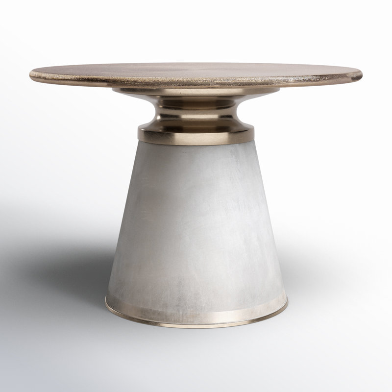 Nebular Round Coffee Table, 17" H x 24" W x 24" D, Clear/frost