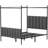 Upholstered Metal Canopy Bed-1280402150-1280402147