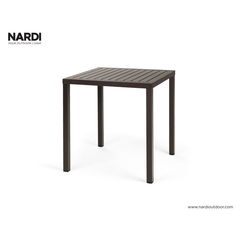 Swarthofthi Plastic Side Table, 75.5cm H x 70cm L x 70cm W, Coffee