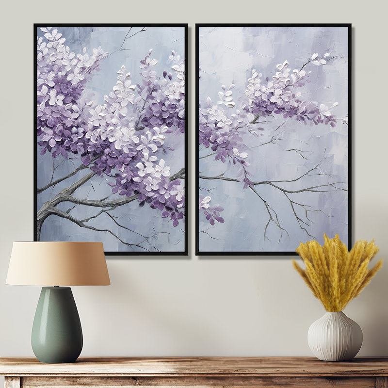 Beautiful Lilac Dreamscape IV - impressions sur toile mauves, Noir, H 36 po x l 48 po