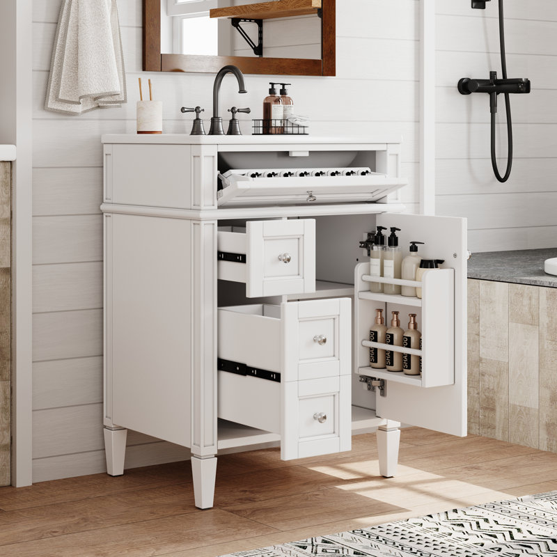 Meuble-lavabo de salle de bain, White, White