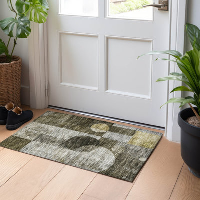 Machine Washable Indoor/Outdoor Chantille ACN1114 Taupe Rug
