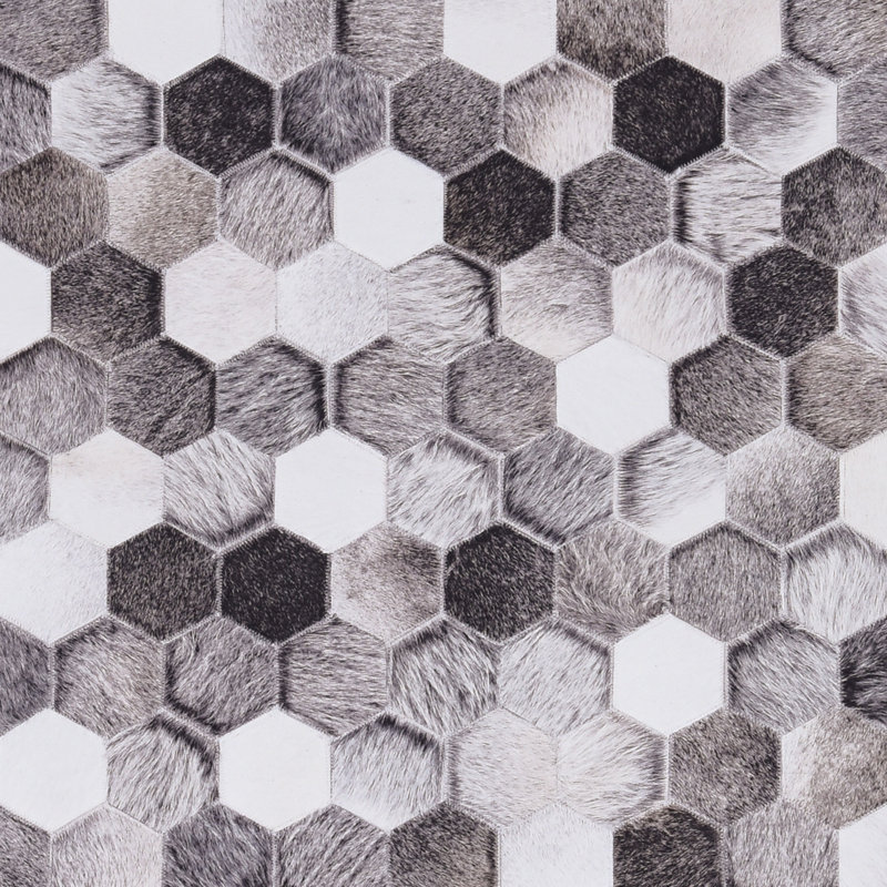 Tapis gris / noir Jameown, Rectangle 6 pi 7 po x 9 pi 7 po