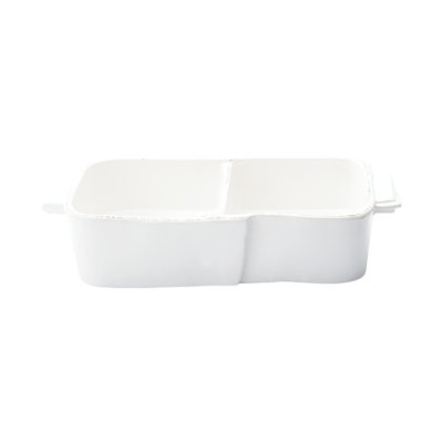 Lastra Stoneware Divided Serving Dish