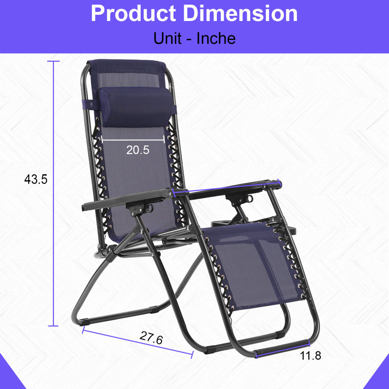 Libertad Folding Recliner Chair, Blue