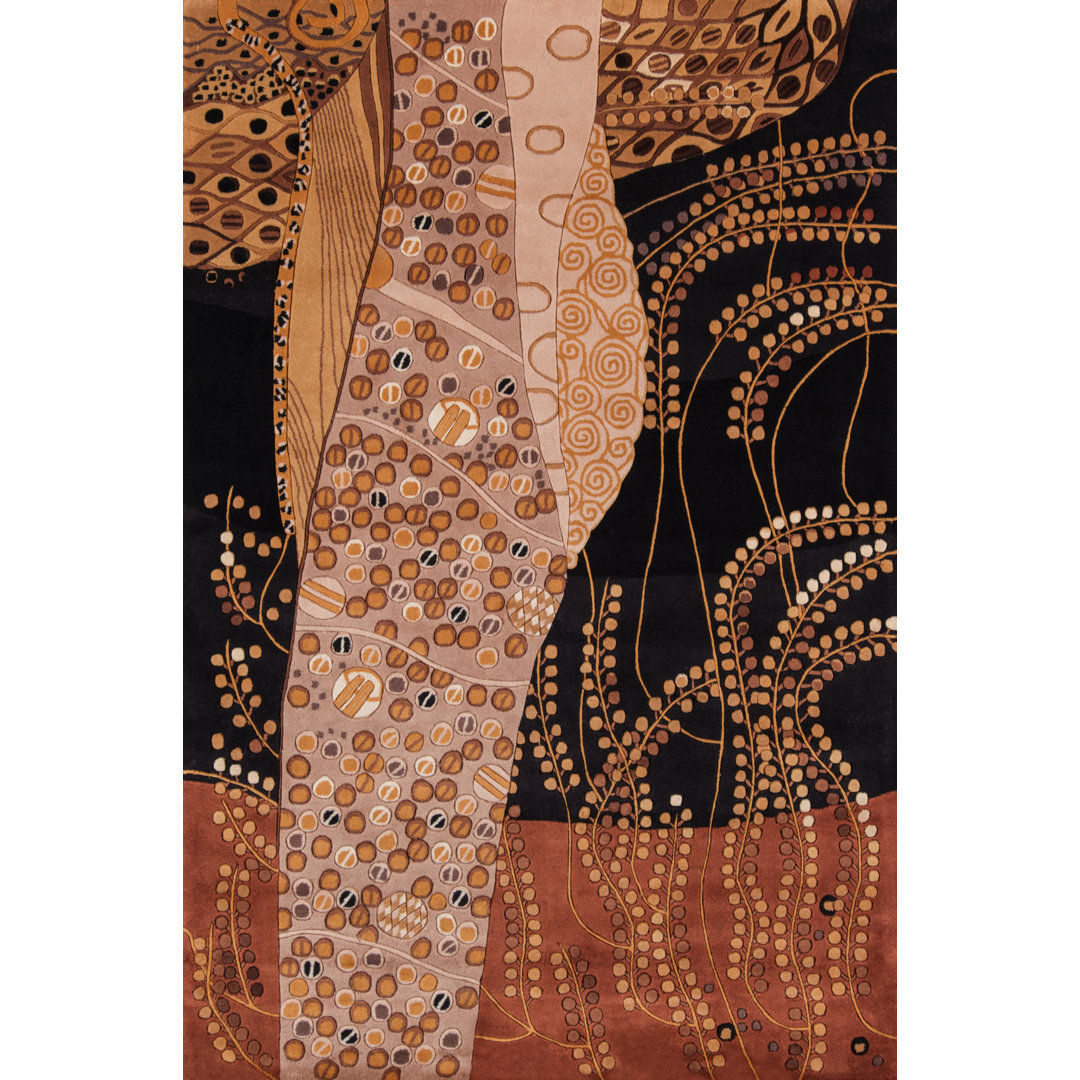 Heliana Wool Abstract Indoor Rug Bungalow Rose Rug