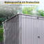 La poubelle contient 2 poubelles en métal pour le rangement des ordures, en acier inoxydable galvanisé, une remise pour la cour de jardin grise-123375659