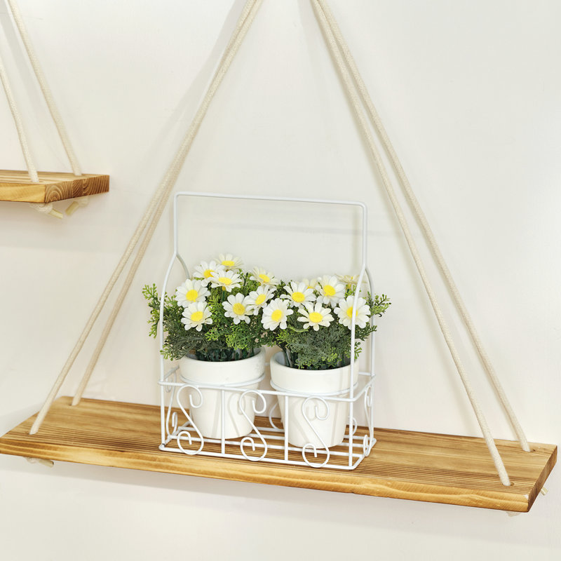 9.1'' Faux Daisy in Ceramic Pot