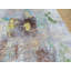 Tapis oriental moderne bleu / brun / jaune / lavande noué à la main avec motif abstrait en laine / soie