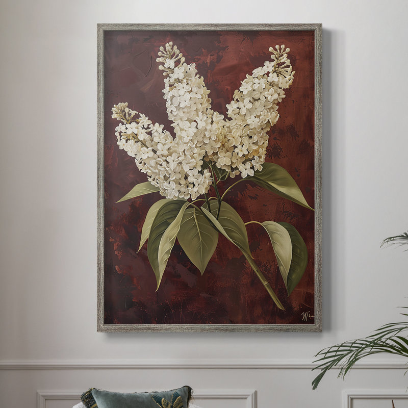 Impression encadrée FLORAL Series CXCVII - bois massif, H 11 po x l 9 po