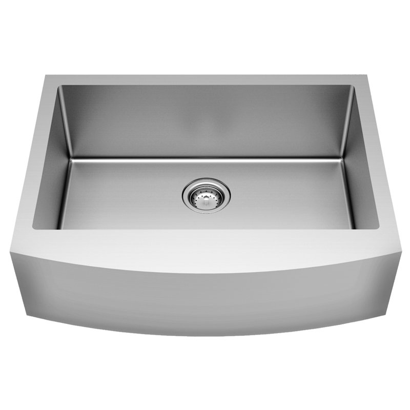Pekoe 33'' L Single Bowl Stainless Steel Kitchen Sink