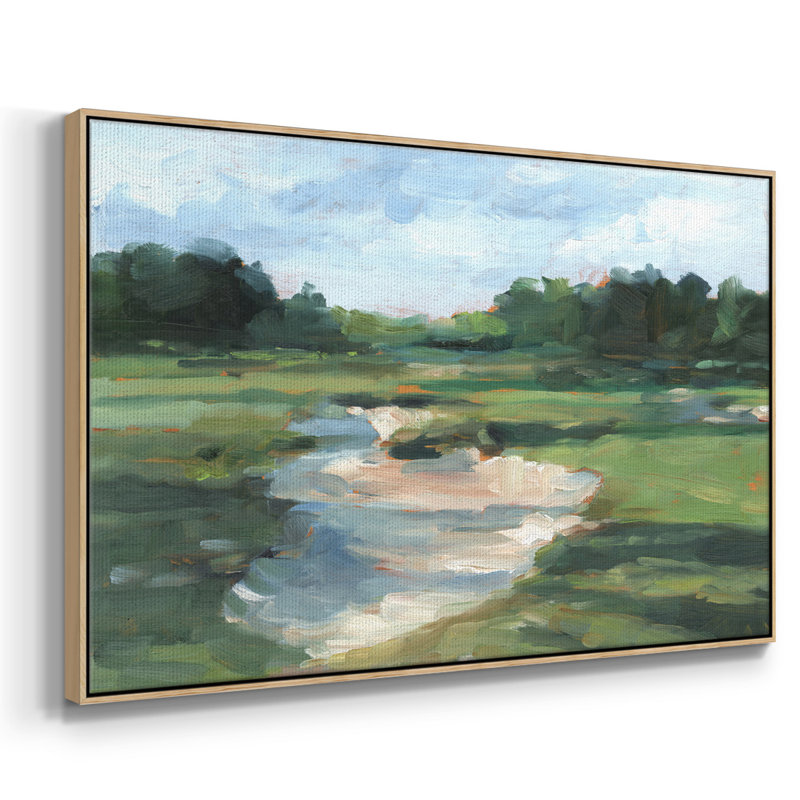 " Golf Course Study I ", 27" H x 41" W x 2" D, Natural Wood