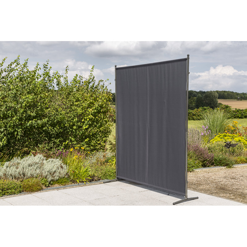 Samah Metal Yard/Privacy Fence, Anthracite, 190cm H x 157cm W x 1cm D