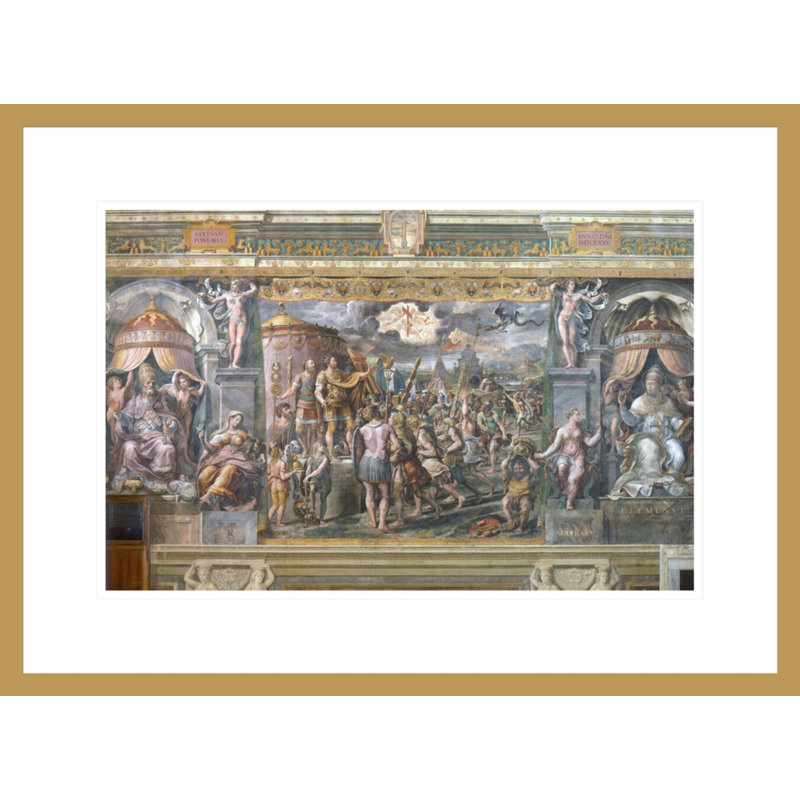 «Constantin's Vision of the Cross» par Raphael, impression giclée encadrée, H 16,11 po x l 21,75 po