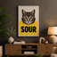 Sour Cat Pop Art 1 Piece Wrapped Canvas Wall Art-138299547-138299551