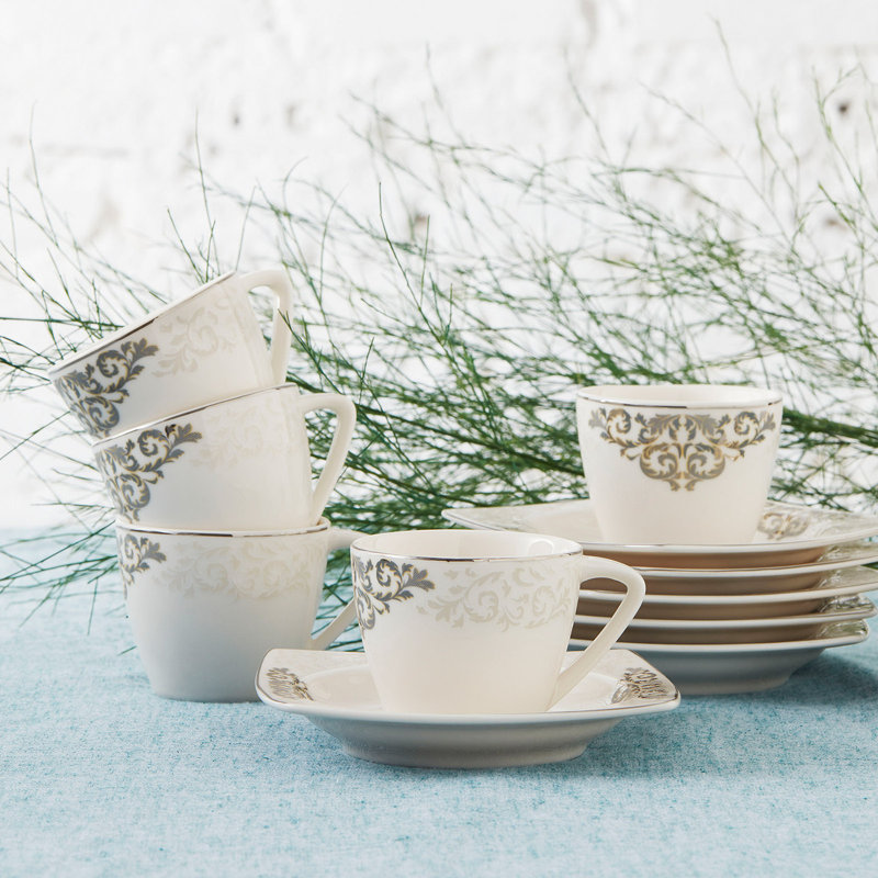 Porcelain Espresso Cup and Saucer