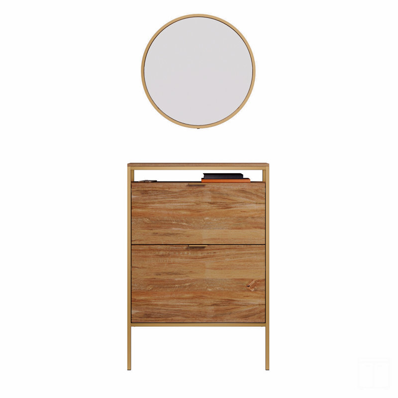 Armoire à chaussures murale avec miroir