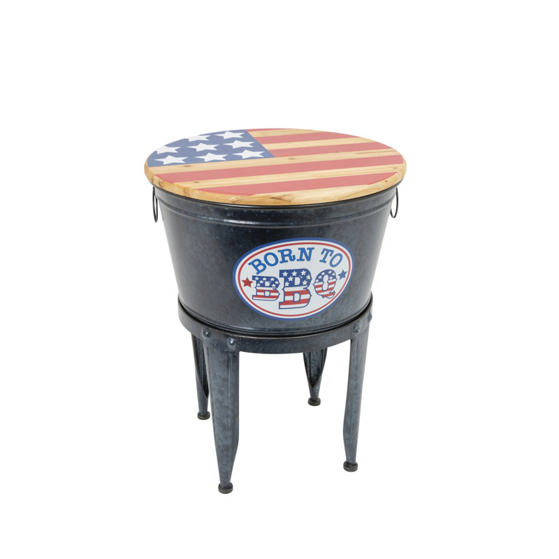 Glacière barbecue 25,75 pouces avec couvercle en bois Americana Summer