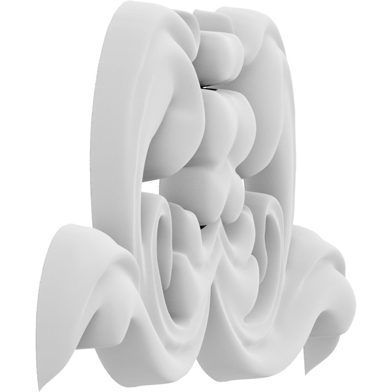 Rosette cheviot, H 4,5 po x l 4,5 po x P 0,63 po