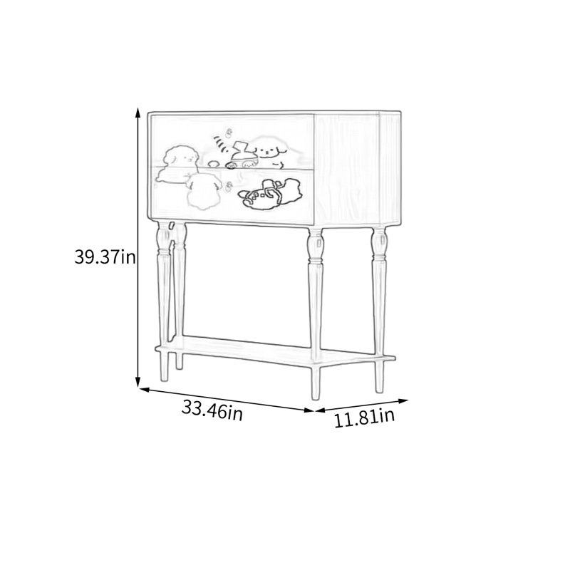 Armoire de rangement élégante avec cadre en bois de pin, Noyer