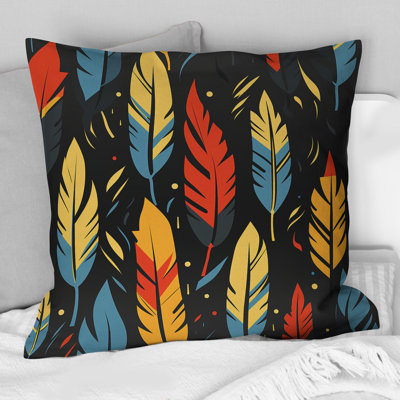 Feather Tribal Fusion - Coussin décoratif imprimé