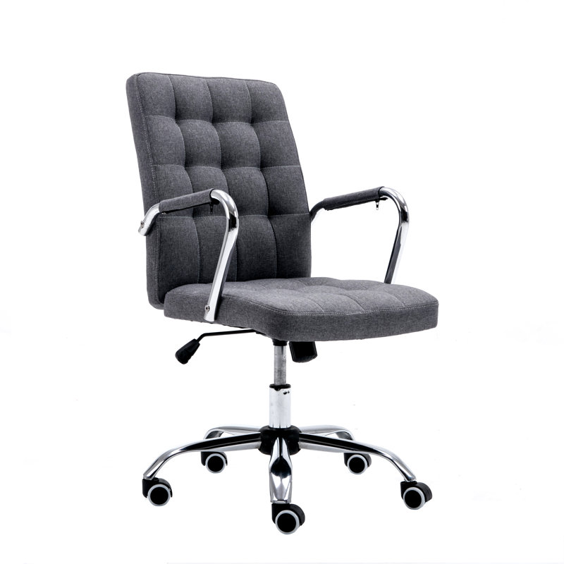 Polyester Blend Office Chair, Grey