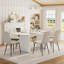 Ensemble de table de salle à manger à double piédestal 70 po avec chaises Velevt-722252377-722252387-722252386