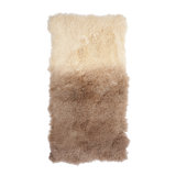 Sheepskin Ombre Area Rug in Cream