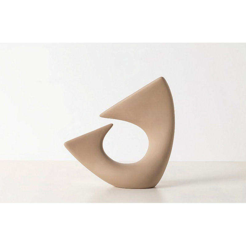 Croyl Table Vase 1, 28cm H x 28cm W x 11cm D, Cream