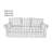 Retro Fabric Striped Sofa