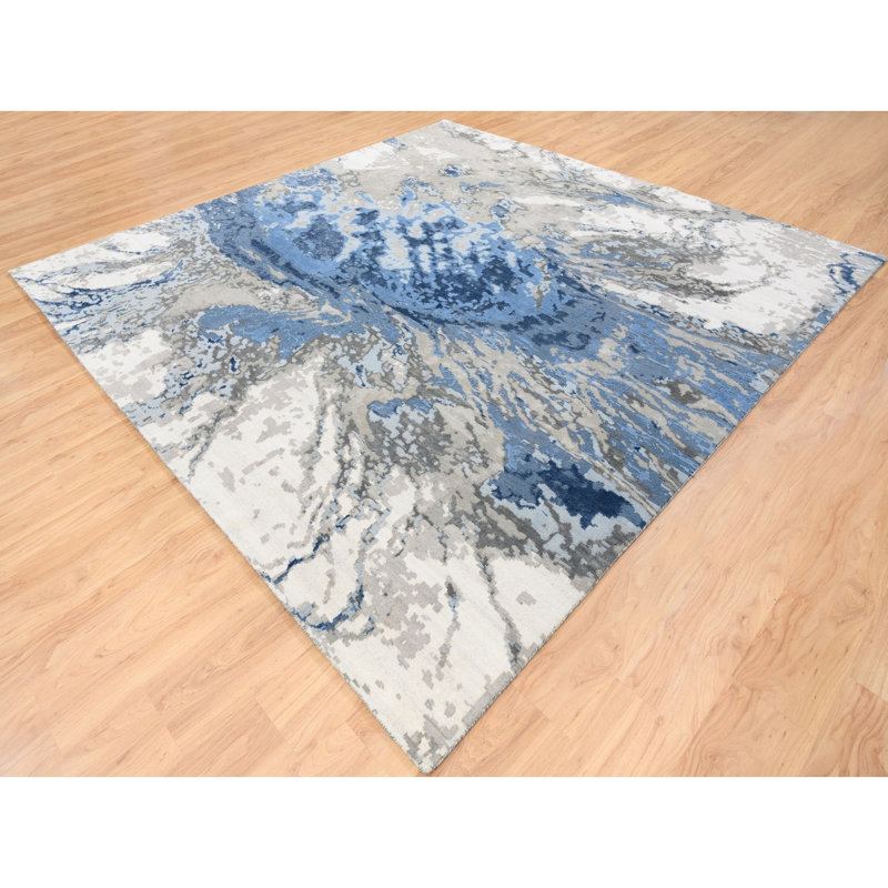 One-of-a-Kind Square 10'0" X 10'1" New Age Square Area Rug in Blue