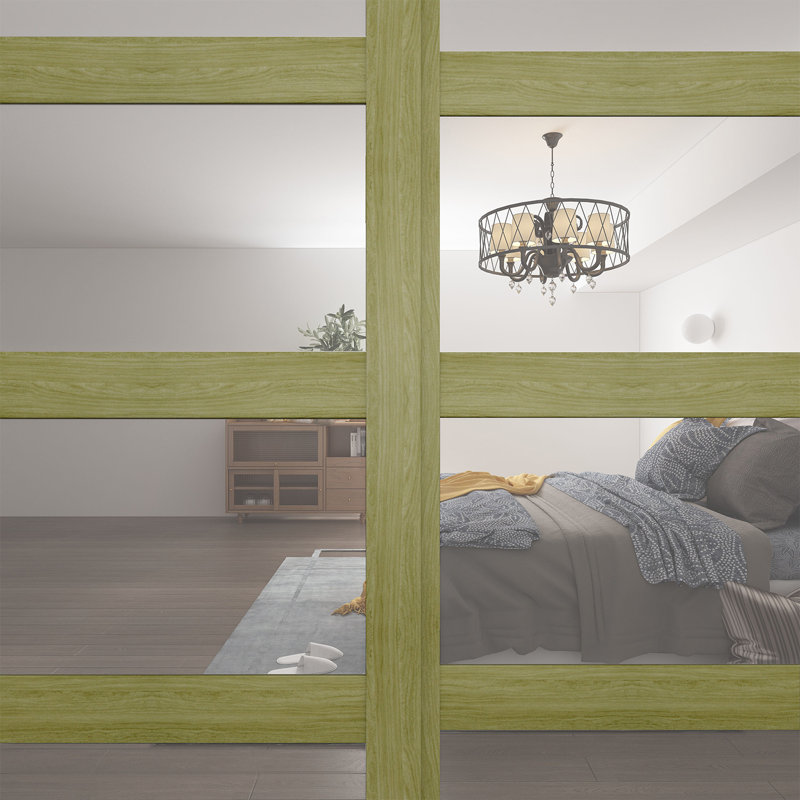 48 po x 80 1/2 po 4 portes coulissantes transparentes à miroir, sésame, 48" x 80.5", Sesame