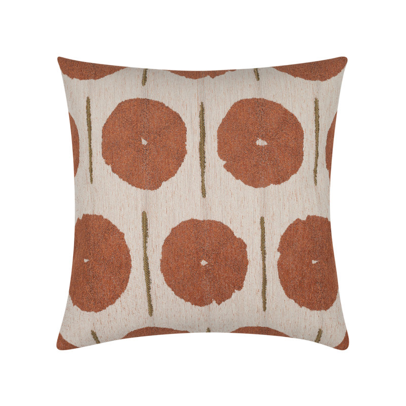 Solstice Performance Pillow Cover & Insert, Square 20", Papaya, Square