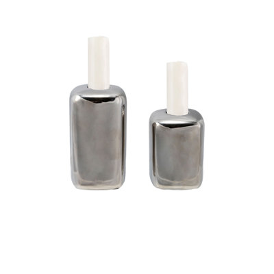 2-Piece Stoneware Taper Candle Holder