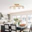 Plafonnier en cristal 6 lumières, luminaire doré moderne pour salle à manger, cuisine, salon, chambre à coucher (comprend 6 ampoules G9)-1767455199