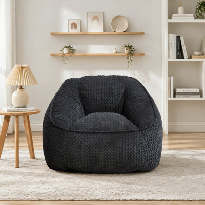 Compressed Bean Bag Chair for Adults Teens, Corduroy Comfy Reading Chair Sofa with Filler