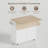 Rubab 35.4" Kitchen lsland with Trash Can Cabinet, Locking Wheels, Spice & Tower Rack-256132397