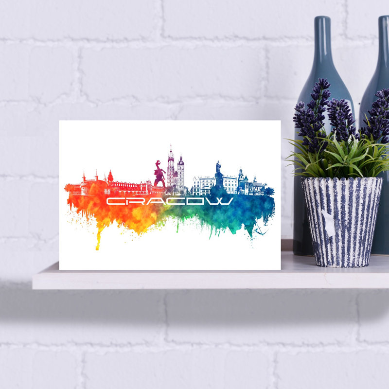 Print, 30.48cm H x 45.72cm W, Orange/Yellow/Blue