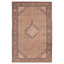 Tapis rectangulaire en laine de style années 1990 Alleigha brun clair 6 pi 4 po x 9 pi 6 po
