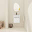 Meuble-lavabo flottant mural de 18 po avec lavabo en céramique et armoire à fermeture en douceur, parfait pour les petites salles de bain