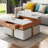 Kreitman Lift Top Extendable Nesting Coffee Table Set With Storage & 4 Stools