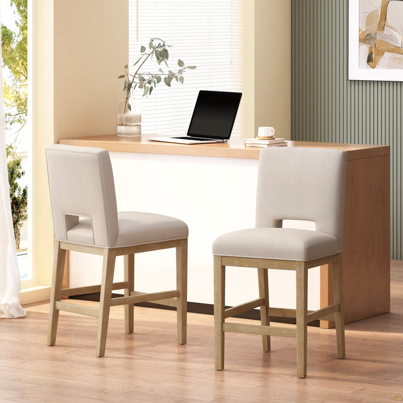 Ensemble de 2 tabourets de comptoir 27 pouces, tissu