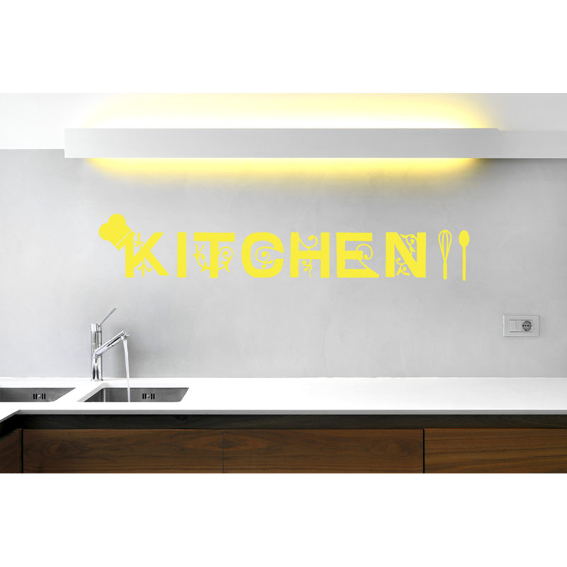 Food & Beverage Wall Decal, Bright Yellow, Large