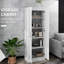 Armoire de 69 po avec rangement mobile, garde-manger moderne, blanc, portes à fermeture douce, améliore l'armoire blanche de qualité Home Living, tablettes de rangement, garde-manger,