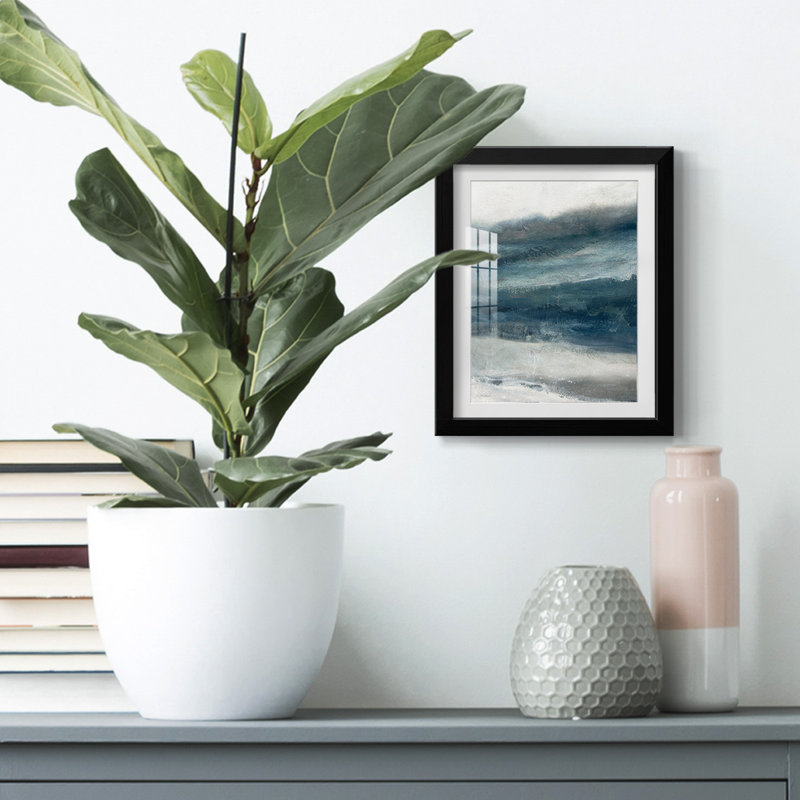 Private Inlet II -Framed Print, 28.5" H x 20.5" W, Black