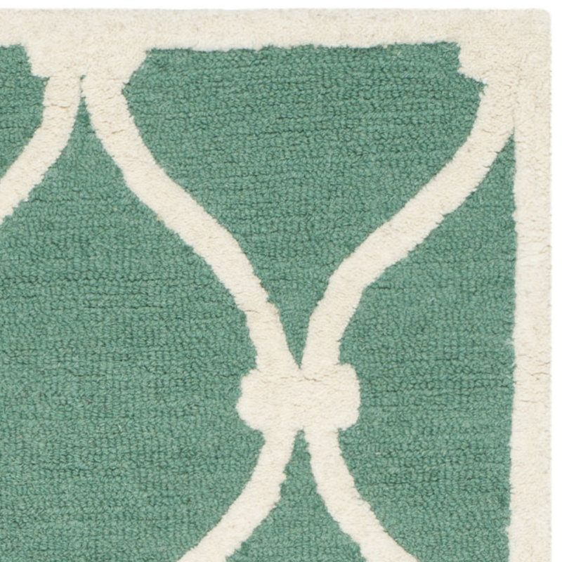 Cannen Hand Tufted Wool Geometric Rug, Rectangle 6' x 9'