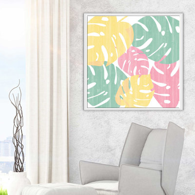 « monstera i brillante on white », reproduction de peinture à l’acrylique