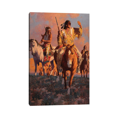 «Camanche Sundown» par David Mann - peinture sur toile tendue
