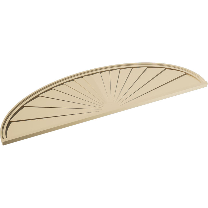 Fronton en uréthane Elliptical Signature, brun clair apprêté, 72 po x 19 po x 2 po, Aucune, Rayons de soleil