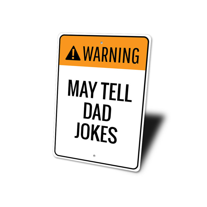 Plaque en aluminium «Dad Joke», H 14 po x l 10 po x P 0,04 po